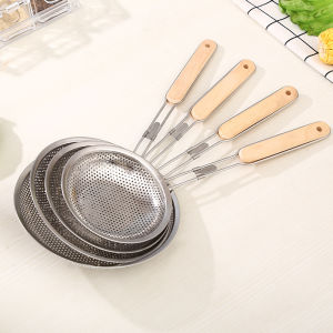 Stainless Steel Colander Strainer Filter Skimmer noodles dumplings Scoop Oil-Frying Food Sieve Penapis