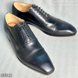 Giày da công sở giày tây big size cỡ lớn 45 46 47 48 cho nam chân to. Large size men’s oxford shoes for wide feet GT346