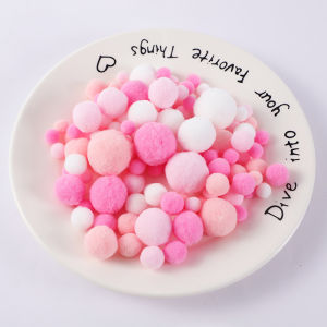 130PCS งานแต ่ งงานตกแต ่ งกาวบนผ ้ าอุปกรณ ์ เสริม Macaron Pompom Fur Balls 1 ซม.ถึง 3 ซม.Pompones DIY นุ ่ ม Pom Pom Pom หัตถกรรมใหม ่