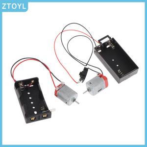 ZTOYL 130 Motor Kit With 2x Battery Storage Case And Switch 16500 RPM Mini Student DIY Electronic Motor Circuit Models Kit