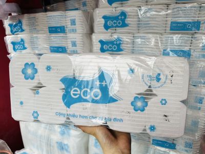 Lốc 10 Cuộn Giấy Vệ Sinh Sài Gòn Eco++ Không Lõi