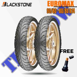 Paket Ban Motor Matic BLACKSTONE EUROMAX 80/80 - 90/80 Ring 14 Tubeless