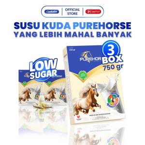 Purehorse Susu Kuda Liar Lombok Murni Herbal Alami 100% Asli Kemasan 250gr / Box Paket 3 Hemat