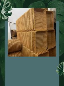 Imitation rattan fruit display basket hand-woven basket bread basket snack storage basket supermarket fruit basket rattan basket