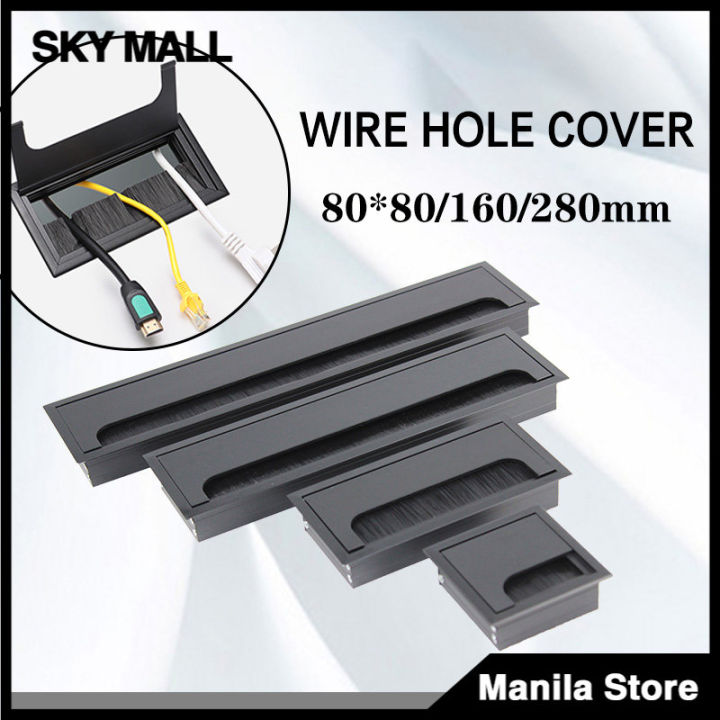 Cable Hole Cover Aluminum Alloy Square Rectangle Wire Cable Holder ...