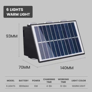 【Yohei】ไฟโซล่าเซลล์ โคมไฟติดผนังกลางแจ้ง แสง LED สำหรับตกแต่งสวน ระเบียง ประตูรั้ว กันน้ำ เปิดอัตโนมัติ