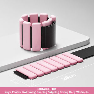 1 Pair Adjustable Wearable Wrist & Ankle Weight Bracelets crafted with premium high-elastic nylon and non-slip velcro for snug comfortable fit. Ideal for fat burning strength training running yoga gym dance and boxing. Universal fitness workout gea