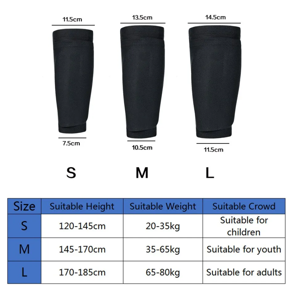 1 Pair Adult Sports Soccer Shin Guard Pad Sleeve Sock With Pocket