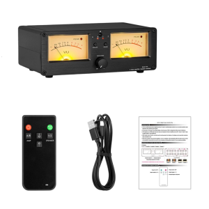 Level Meter Analog Meter 2 In 2 Out Sound Switcher Splitter Control With Remote Controller For Speaker Amplifier