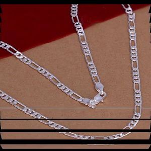 Sturdy 3mm 5mm Figaro Link Chain Necklace For Men Sturdy Tarnish Resistant Design In 16/18/20/22/24 Inch Lengths Ideal Gift For Him