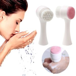 Massage Facial Cleaning Brush Double Sided Facial Brush Face Massage Skin Care Berus Pembersih Muka Lembut
