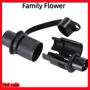 Family Flower Flash Sale 3 Pin Trailer Socket Connectors Round 3 Pole Plug-in Trailer Tractor Plug for Electrical Caravan Truck 12V