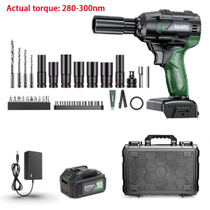 【Ready Stock】Tanzu MT-21V TZ-980 High Torque Brushless Cordless 3 in 1 Impact Wrench Driver Drill Electric Impact Wrench With Storage Tool Case