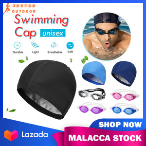 Swimming Caps Swim Goggles Adult Kids Free Size Adjustable Non-Slip Head Cover Swimming Anti-Fog Diving Goggles 泳帽 泳鏡