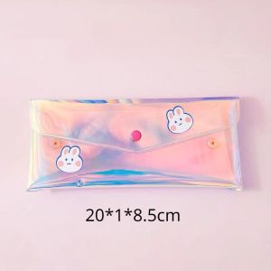 PVC Waterproof Holographic Laser Cute Makeup Cosmetic Jewelry Envelope Organizer Storage Pouch