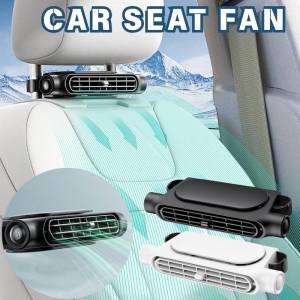 Back Seat Air Circulation Fan Universal Car Headrest Mount Cooling Fan For Rear Passenger Vehicle Seat Back Cooler Accessory