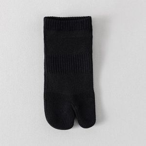 Pure Cotton Five Finger Short Socks Men Sweat Absorbent Antibacterial Breathable Mesh Boat Socks Running Sports Toe Sock
