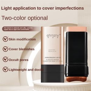 ehmznv Foundation Stick With Brush Moisturizing&High Coverage Foundation Stick Brightening Waterproof Sweatproof Long-lasting