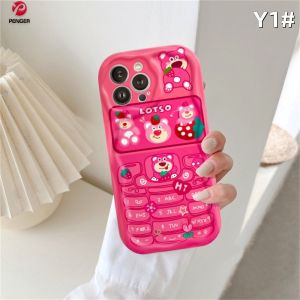 (Lokal Ready) PENGER Casing hp Realme C53 C55 C33 C31 C30 C35 C21Y C25Y C11 C20 C15 C12 C25S Realme 10 5 5i 6i C3 8 7 6Pro C2 8i 7i C17 A1K Kreatif Lucu Manyo Doraemon Tombol Telepon Lotso Soft Case