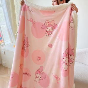 Dansunreve Thicken Blanket Milk Velvet Sanrio/Hello Kitty Kids Blanket for Girl Boy Air Conditioner Blanket