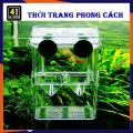 Lồng Đẻ Cho Cá Bảy Màu - Lồng Tách Cá Đẻ Và Dưỡng Cá Bệnh Chất Liệu Mica - Khay Ép Cá Đẻ Trứng Size 10x7x13 cm Tiện Lợi. 