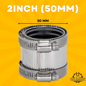 Rubber Coupling Clamp Stainless Steel for Cast Iron Pipes Tube Pipe Connector 2 3 4 6 8 inches Tropa Hardware