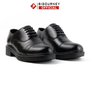 Giày Chunky Oxford Da Bò Nguyên Tấm SIGOURNEY Màu Đen Trơn SIG-40 Phong Cách Trẻ Trung Thanh Lịch Bảo Hành 18 Tháng