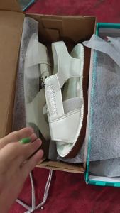 [Free Shipping] 2026 WomenS Cowhide Sole Sandals New Season Hollow Fish Mouth Flat Sandals Soft Sole Comfortable Mom Shoes