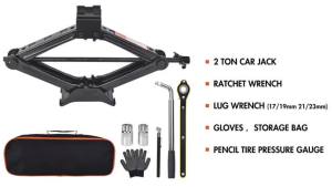 Fast Ship⚡Car Jack Kit  Jack for Car 2 Ton Including detecting air pressure lifting and disassembling accessories for Sedan/SUV/MPV