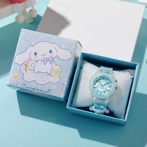 New Produk !! Jam tangan anak Motif Kuromi My Melody Cinnamorol Sanrio Dengan Lampu LED
