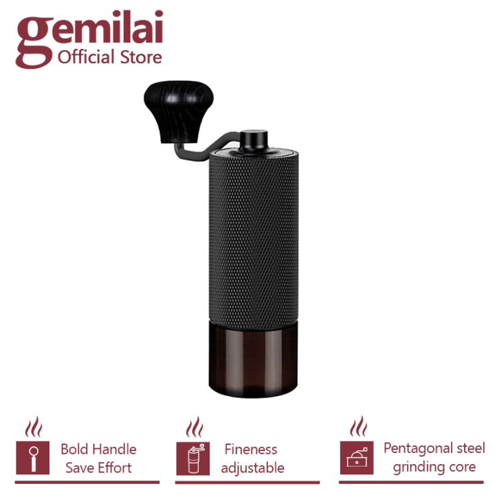 Manual Coffee Grinder CNC Stainless Steel Core Duplex Bearing Adjustable Non-slip Handle 12 Grind Settings