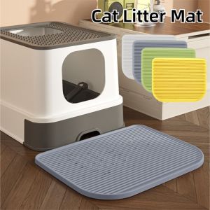 OUTOPEN Splash-Proof Cat Litter Mat Super Hard Waterproof Toilet Mat for Cats Wear Resistant Washable Litter Catcher Indoor Cats