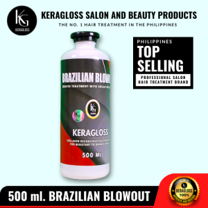 KERAGLOSS BRAZILIAN KERATIN BLOWOUT WITH ARGAN OIL VANILLA SCENT - 500 ML