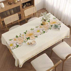 VITAHOME Table Cloth Water Proof PVC Dining Tablecloth Vintage Flower Lapik Meja Alas Meja Makan 4 To 6 Kerusi
