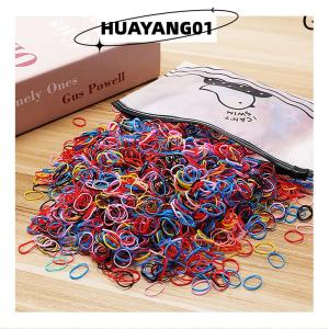 HUAYANG01 [HOT FASHION] แถบยางรัดผมแบบใช้แล้วทิ้งสำหรับเด็กผู้หญิง1000ชิ้นสายรัดผมแบบยืดหยุ่นที่คาดผมสำหรับเด็กอุปกรณ์เสริมสำหรับเด็ก