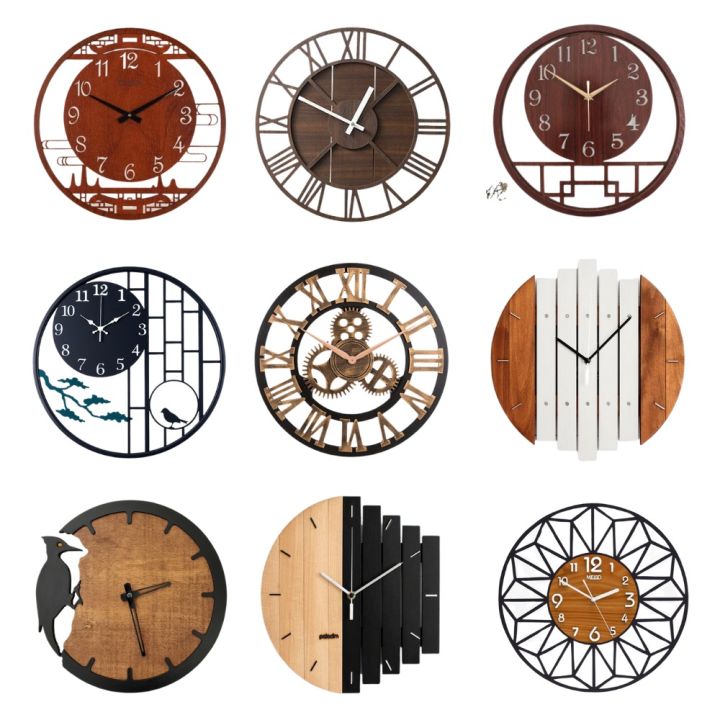 Đồng hồ treo tường gỗ, 20 Mẫu Đồng hồ treo tường gỗ Decor quán cafe ...