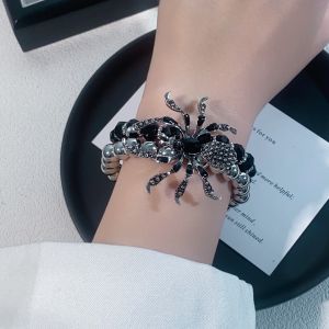 European and American personality fashion goth dark wind bracelet sweet cool punk rock diamond spider exaggerated jewelry