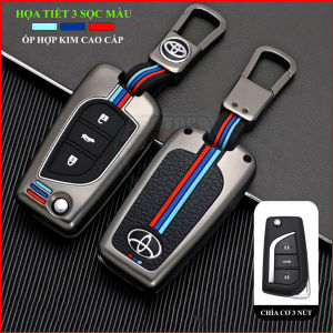 Ốp Chìa Khóa Xe Toyota Fortuner Innova Altis Hilux Loại Chìa Gập Họa Tiết Cờ Ý Lịch Lãm Sang Trọng