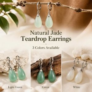 Bestselling Stainless Steel Earrings Grandmother Green Water Drop Pearl Pendant Fashion Girl Accessories Luxury Womens Jewelry