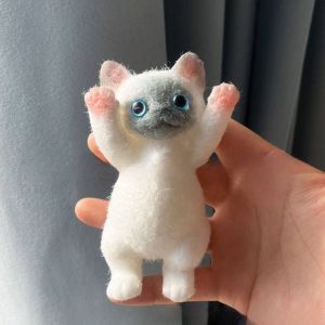 ZSDN MALL Slow Rebound Cat Doll Squeeze Toy Cartoon Animal Cat Fidget Toy Novelty Mini Simulation Cat Squeeze Toys Sensory Toys
