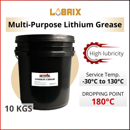 LUBRIX Setroil Lithium EP 2 Grease 10 KGS Grease Bearing Gear Minyak