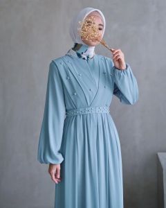 SENJASTOREE Mutiara Dress Ceruty Bbabydoll Full Furing MLXL Dress Kondangan Simple Elegan Murah Gamis Wanita Gamis Syari Remaja Dewasa