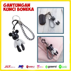 Gantungan Kunci Boneka Beruang Rajut Kunci Motor Mobil Bear Braided Mudah Di Simpan 1 PCS