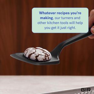GIR: Get It Right Silicone Kitchen Spatula Turner - Non toxic cooking utensils for Nonstick Cookware Cooking and BakingFlip - 11IN - Black
