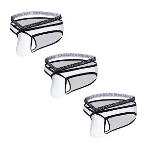 CMENIN ORLVS 3Pcs Cotton LOGO Breathable Underwear Men Jockstrap Briefs Mens Underpants Pouch OR6314