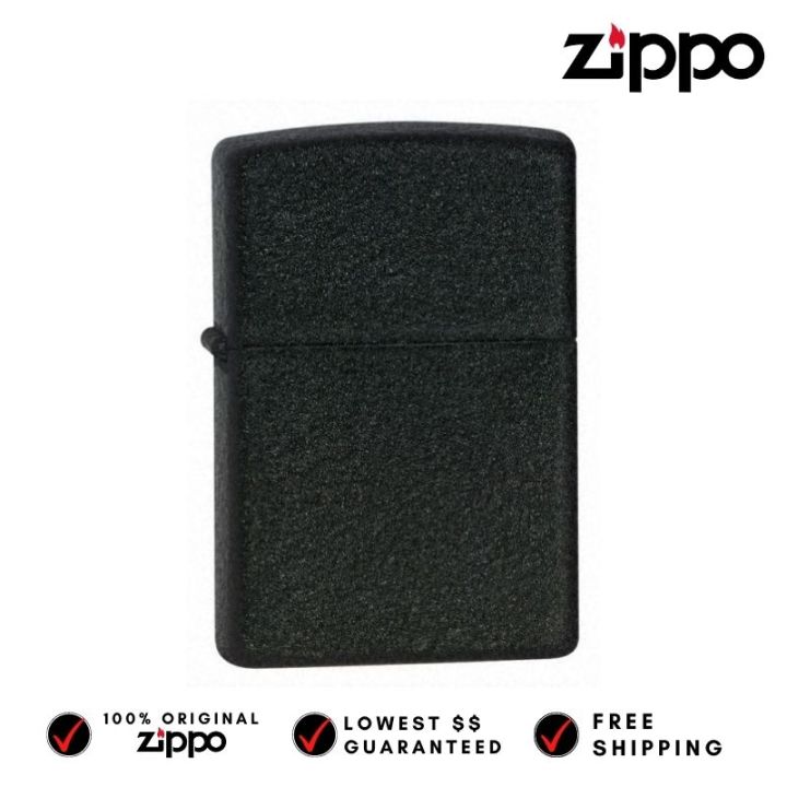 Zippo Lighter Original USA 236 Black Crackle Windproof Pocket