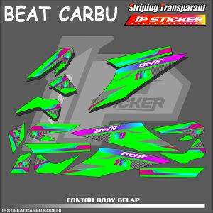 BEAT CARBU (COD) STIKER STRIPING MOTOR HONDA BEAT CARBU LIST STIKER MOTOR DESAIN RACING HOLOGRAM DAN TRANSPARAN BISA COD IP. PROJECT.KODE 58