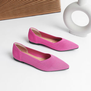 Princess shoes for women maternity shoes pointed-toe flat knitted breathable slip-on shoes shallow loafers egg roll flats