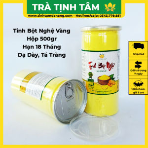 Tinh bột nghệ vàng nguyên chất Tịnh Tâm cao cấp Hộp 500gr hỗ trợ giảm mỡ bụng Đặc sản Nghệ An làm quà