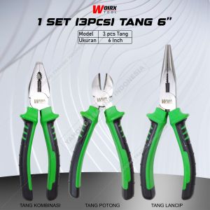 Tang 6" inch Tang Kombinasi Tang Potong Tang Lancip WOIRX TOOL